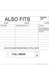 Trail Armor Full Skids w/ Center Polaris Ranger 800 6x6 2010-2017                                     - TA012FULLSKID-PR6x6 centers - Image 3