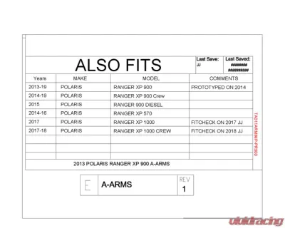 Trail Armor Full Skids Polaris Ranger 2013-2019 - TA012FULLSKID-PR900C