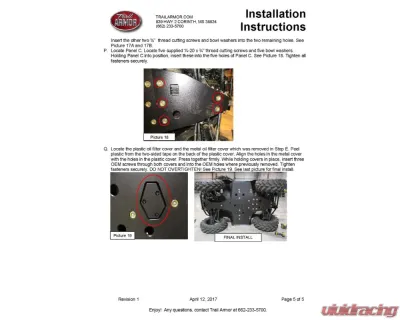 Trail Armor Full Skid Polaris Sportsman | Scrambler 2014-2024 - TA012FULLSKID-PS