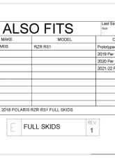 Trail Armor Full Skid Polaris RZR RS1 2018-2022                                     - TA012FULLSKID-RS1 - Image 6