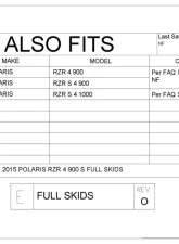 Trail Armor Full Skids w/ Center Polaris RZR 4 900 | 4 1000 2015-2020                                     - TA012FULLSKID-RZR490015 centers - Image 6