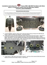 Trail Armor Full Skids w/ Center Polaris RZR 4 900 | 4 1000 2015-2020                                     - TA012FULLSKID-RZR490015 centers - Image 7
