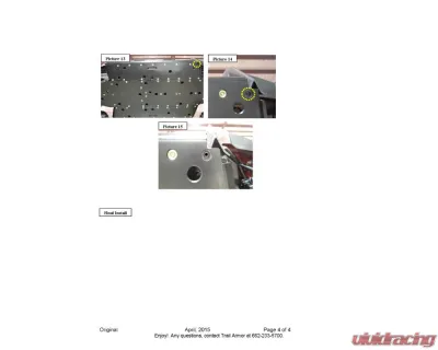 Trail Armor Full Skids w/ Center Polaris RZR 4 900 | 4 1000 2015-2020 - TA012FULLSKID-RZR490015 centers