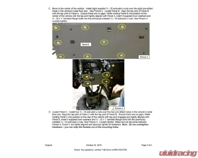 Trail Armor Full Skids w/ Slider Nerfs Yamaha Wolverine 2016-2018 - TA012FULLSKID-YW