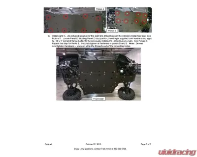 Trail Armor Full Skids w/ Slider Nerfs Yamaha Wolverine 2016-2018 - TA012FULLSKID-YW