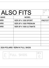 Trail Armor Full Skids w/ Center Polaris RZR XP 4 1000 2024                                     - TA012FULLSKIDEC-RZR41K-24 centers - Image 13