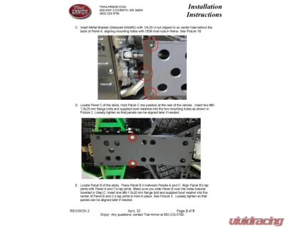 Trail Armor Full Skids w/ Slider Nerfs Kawasaki Teryx 2012-2024 - TA012FULLSKID-KAW4