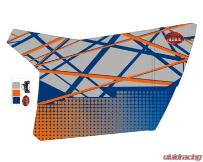 Trail Armor Blue Fire-Orange Genx 2 Door Graphics Kit Polaris RZR S 800 2013 - TA2GXBF80013