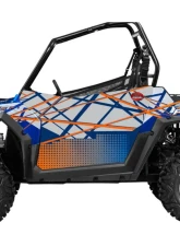 Trail Armor Blue Fire-Orange Genx 2 Door Graphics Kit Polaris RZR S 800 2013                                     - TA2GXBF80013 - Image 2