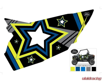 Trail Armor Black Pearl Genx 2 Door Graphics Kit Polaris RZR S 900 EPS 2015 - TA2GXBP900S15