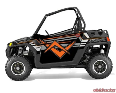 Trail Armor Gloss Black Orange Madness Genx 2 Door Graphics Kit Polaris RZR 800 EPS 2014 - TA2GXGBOM80014