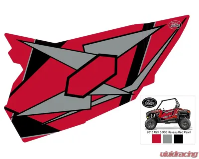 Trail Armor Havasu Red Pearl Genx 2 Door Graphics Kit Polaris RZR S 900 EPS 2015 - TA2GXHR900S15