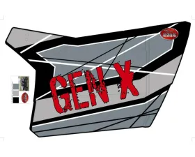 Trail Armor Liquid Silver Genx 2 Door Graphics Kit Polaris RZR 900 XP 2012