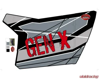 Trail Armor Liquid Silver Genx 2 Door Graphics Kit Polaris RZR 900 XP 2012 - TA2GXLS90012