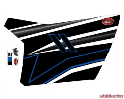 Trail Armor Stealth Black Voodoo Blue Genx 2 Door Graphics Kit Polaris RZR S 800 LE 2014 - TA2GXSB800S14