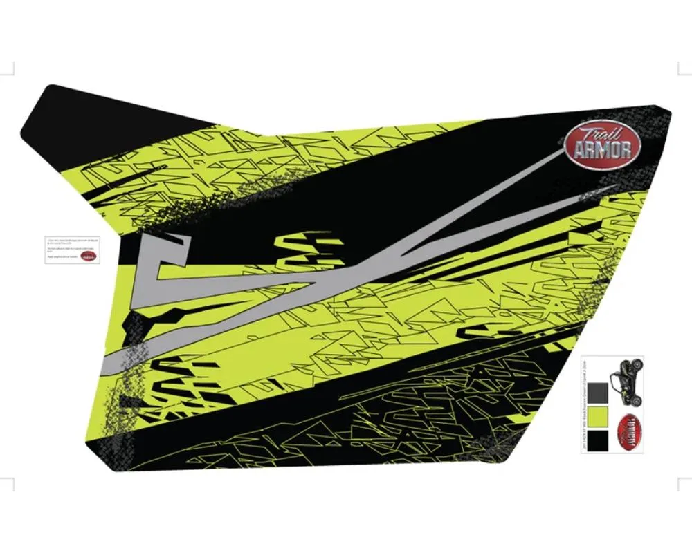 Trail Armor Stealth Black Evasive Green Genx 2 Door Graphics Kit Polaris RZR XP 900 2013 - TA2GXSBEV90013