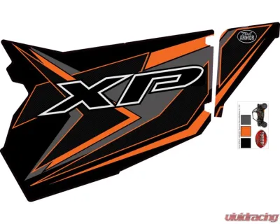 Trail Armor Titanium Matte Metallic Genx Slide On 2 Door Graphics Kit Polaris RZR XP 1000 2014 - TA2GXSOTM100014