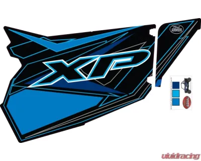 Trail Armor Voodoo Blue Genx Slide On 2 Door Graphics Kit Polaris RZR XP 1000 EPS 2015 - TA2GXSOVB100015