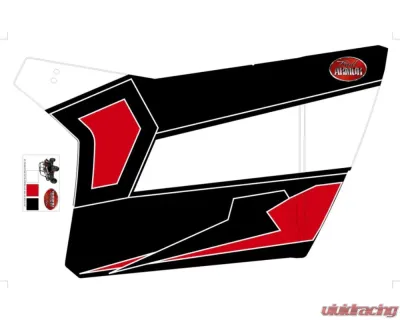 Trail Armor Walker Evans Black-White Genx 2 Door Graphics Kit Polaris RZR XP 900 EPS 2013 - TA2GXWEBW90013