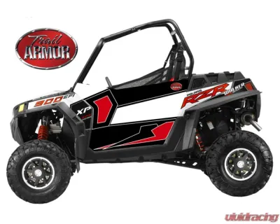 Trail Armor Walker Evans Black-White Genx 2 Door Graphics Kit Polaris RZR XP 900 EPS 2013 - TA2GXWEBW90013