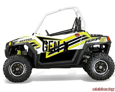 Trail Armor White Lighting  Genx 2 Door Graphics Kit Polaris RZR S 800 LE 2014 - TA2GXWL800S14