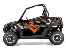 Trail Armor Gloss Black Orange Madness Slimline 2 Door Graphics Kit Polaris RZR 800 EPS 2014