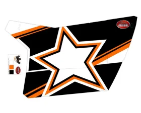 Trail Armor Orange White Slimline 2 Door Graphics Kit Polaris RZR S 800 2013