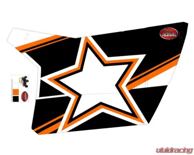 Trail Armor Orange White Slimline 2 Door Graphics Kit Polaris RZR S 800 2013 - TA2SLOW80013