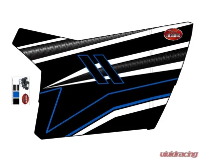 Trail Armor Stealth Black Voodoo Blue Slimline 2 Door Graphics Kit Polaris RZR S 800 LE 2014 - TA2SLSB800S14