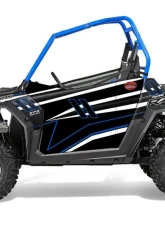 Trail Armor Stealth Black Voodoo Blue Slimline 2 Door Graphics Kit Polaris RZR S 800 LE 2014                                     - TA2SLSB800S14 - Image 2