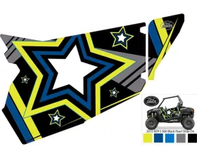 Trail Armor Black Pearl Slimline EZ 2 Door Graphics Kit Polaris RZR S 900 EPS 2015