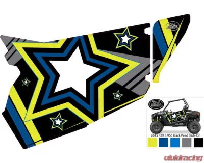 Trail Armor Black Pearl Slimline EZ 2 Door Graphics Kit Polaris RZR S 900 EPS 2015 - TA2SLSOBP900S15