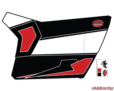 Trail Armor Walker Evans Black-White Slimline 2 Door Graphics Kit Polaris RZR XP 900 EPS 2013 - TA2SLWEBW90013