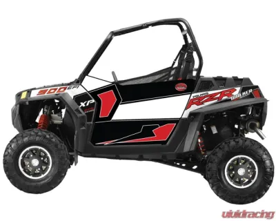 Trail Armor Walker Evans Black-White Slimline 2 Door Graphics Kit Polaris RZR XP 900 EPS 2013 - TA2SLWEBW90013