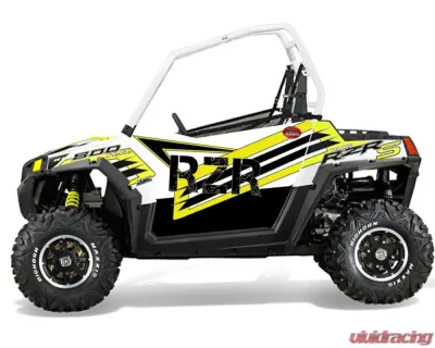 Trail Armor White Lighting Slimline 2 Door Graphics Kit Polaris RZR S 800 LE 2014 - TA2SLWL800S14