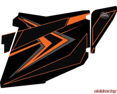 Trail Armor Titanium Matte Black Genx Slide On 4 Door Graphics Kit Polaris RZR 4 XP 1000 2014 - TA4GXSOTMM100014