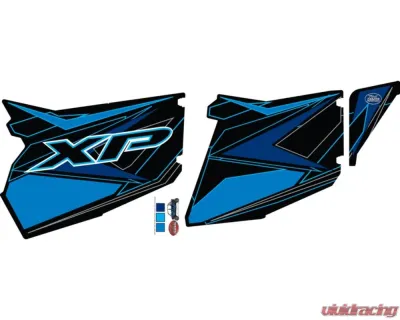 Trail Armor Voodoo Blue Genx Slide On 4 Door Graphics Kit Polaris RZR 4 XP 1000 EPS 2015 - TA4GXSOVB100015