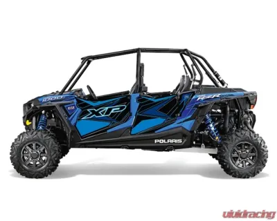 Trail Armor Voodoo Blue Genx Slide On 4 Door Graphics Kit Polaris RZR 4 XP 1000 EPS 2015 - TA4GXSOVB100015