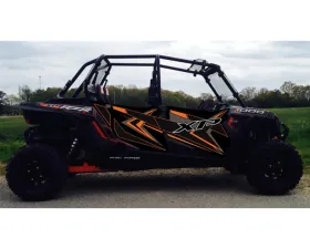 Trail Armor Titanium Matte Black Genx 4 Door Graphics Kit Polaris RZR 4 XP 1000 2014