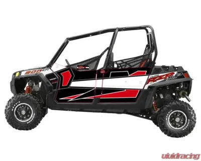 Trail Armor Walker Evans Black-White Genx 4 Door Graphics Kit Polaris RZR XP 900 EPS 2013 - TA4GXWE90013