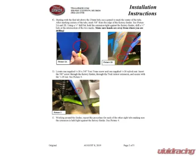 Trail Armor Mud Flap Fender Extensions Textron | Tracker 2018-2021 - TAMFFE-TEXTRON-XX