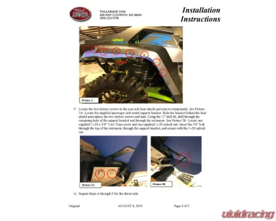 Trail Armor Mud Flap Fender Extensions Textron | Tracker 2018-2021 - TAMFFE-TEXTRON-XX
