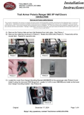 Trail Armor Premium Half Doors Polaris Ranger XP 900 | 1000 2014-2019                                     - TA001BLK-PR900 - Image 12