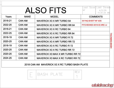Trail Armor Bash Plate - TACAMX3-BASH