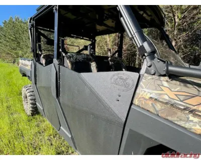 Trail Armor Half Doors for 2021-2025 Polaris Ranger Crew 1000, Black High-Density Plastic - TA001BLK-PRC1000
