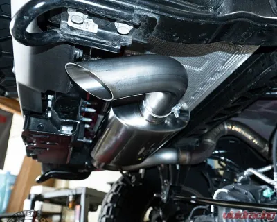 RPG Off-Road Fast Intentions Bronco 6G Axle-Back Exhaust Straight-Cut Tip Non Polished Stainless Steel Ford Bronco 2021+ - FI-6G-ABE-SLC-M