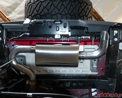RPG Off-Road Fast Intentions Bronco 6G Axle-Back Exhaust Straight-Cut Tip Non Polished Stainless Steel Ford Bronco 2021+ - FI-6G-ABE-SLC-M