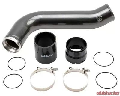 WCFab Passenger Side 3.5 Inch Intercooler Pipe Candy Blue Two Stage Powder Coating Duramax L5P 2020+ - WCF100381-CB