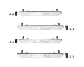 WCFab Fender Flare Billet Marker Light Delete Kit Raw Aluminum Finish with WCFab Logo GMC 2500/3500HD 2020+