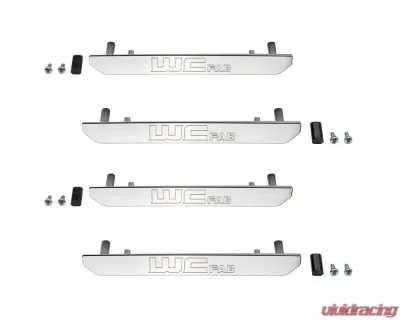 WCFab Fender Flare Billet Marker Light Delete Kit Raw Aluminum Finish with WCFab Logo GMC 2500/3500HD 2020+ - WCF100390